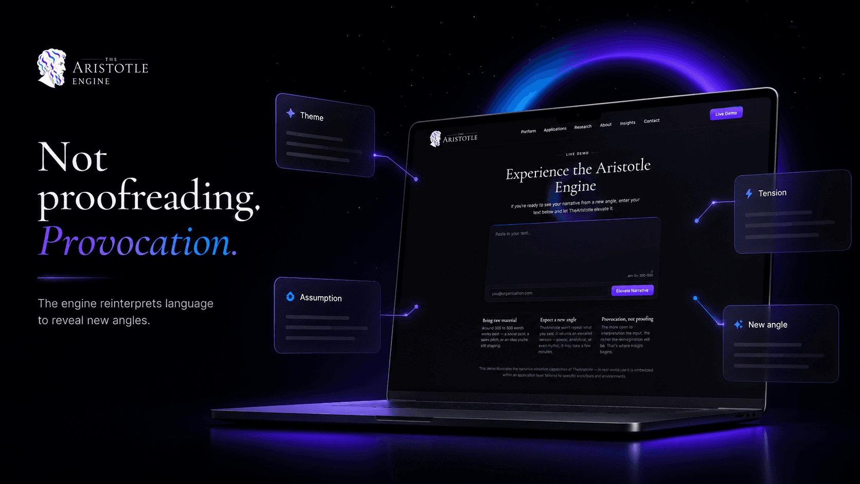 Aristotle Engine provocation interface