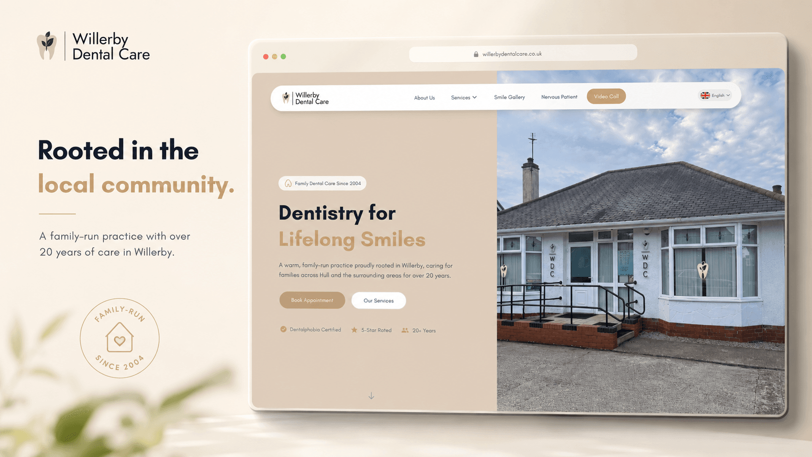 Willerby Dental community-focused website section