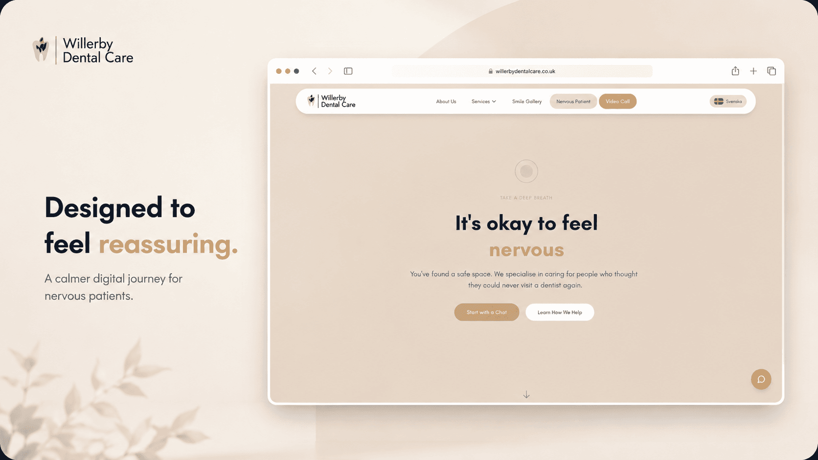 Willerby Dental nervous patient support page